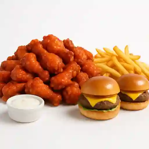 Alitas y Mini Hamburguesas X8