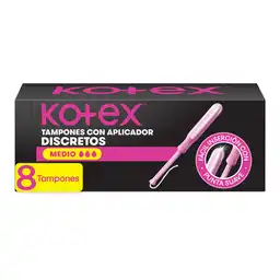 Tampon Kotex Medio Con Aplicador 8 Und