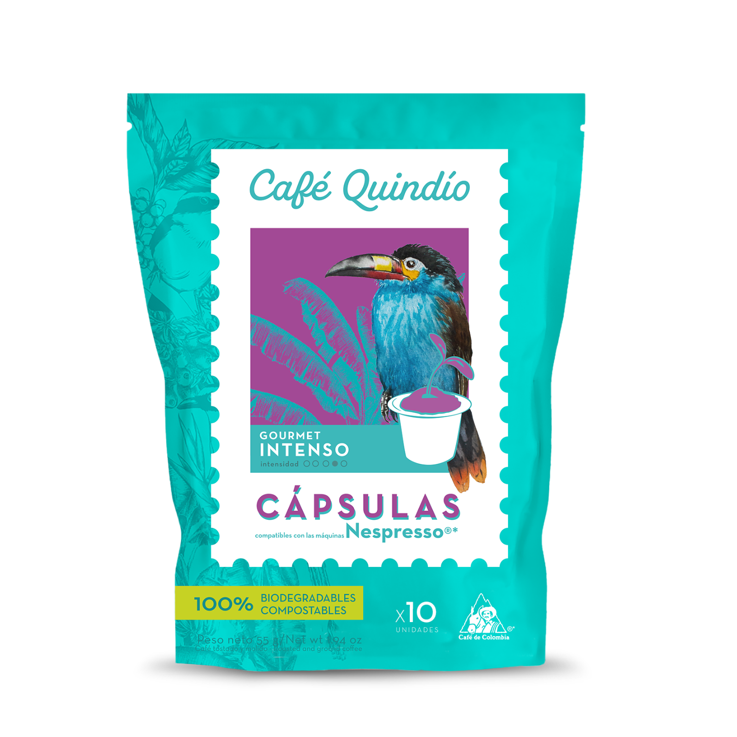 Café Quindio cafe gourmet intenso en capsulas 55 g