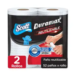 Toalla de Papel Reutilizable Scott Duramax 2 Rollos 52 Hojas