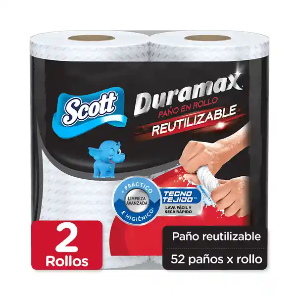 Toalla de Papel Reutilizable Scott Duramax 52 Hojas 2 Und