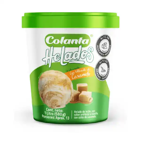 Helado Veteado de Caramelo Colanta x 1 L