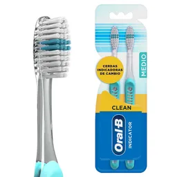 Cepillo de Dientes Oral-B Clean Indicator Medio 2 Unidades