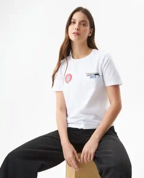 Camiseta Graphic Femenino Blanco 0 Claro Talla M Chevignon