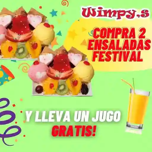 Combo 3 Compra 2 Festival Gratis 1 Jugo