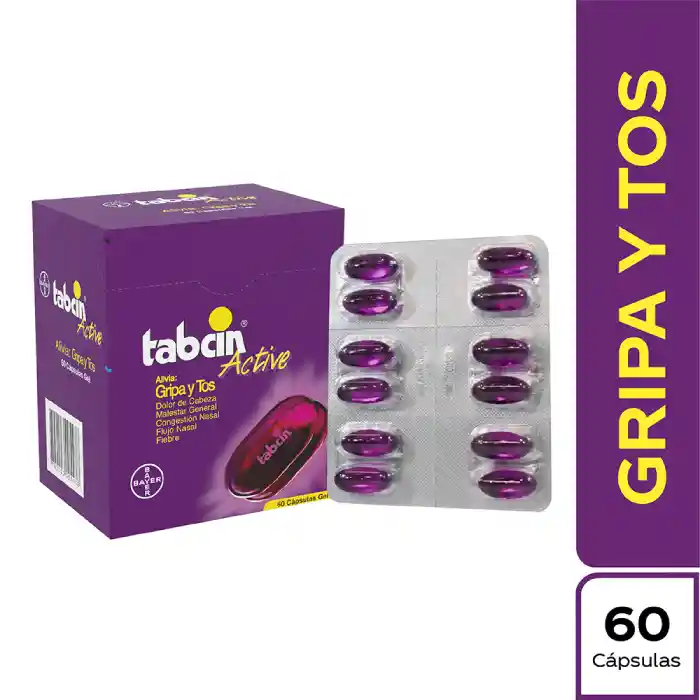 Tabcin Active Liquid Gel Caja x 60 cap