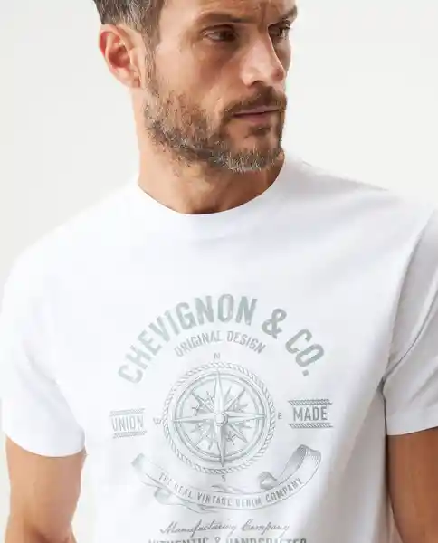 Camiseta Compass Graphic Blanco 0 Claro Talla XS Chevignon