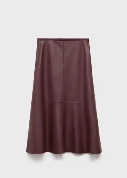 Falda Paris Granate Talla 40 Mujer Mango