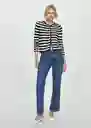 Buzo Cardigan Flok Off White Talla S Mujer Mango