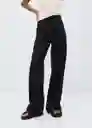 Jeans Fluido Tejano Negro Talla 34 Mujer Mango