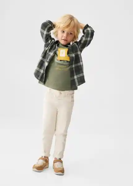 Camisa Ericb Khaki Talla 70 Niños Mango