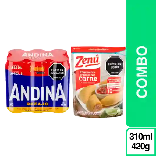 Combo Andina Refajo + Zenu Empanada Con Carne