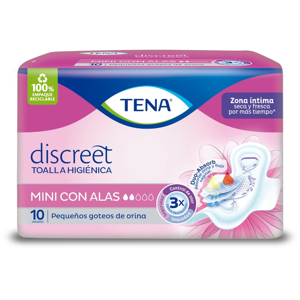 Tena Toalla Higiénica con Alas Discreet Mini 10 und