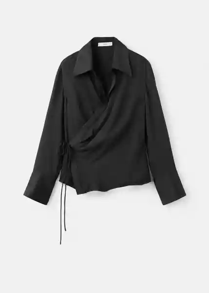 Camisa Rider Negro Talla L Mujer Mango