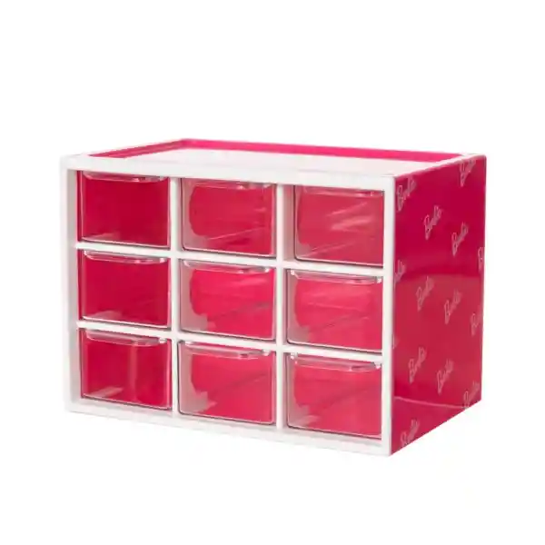 Gabinete de Almacenamiento de 9 Cajones Barbie Rosa Miniso