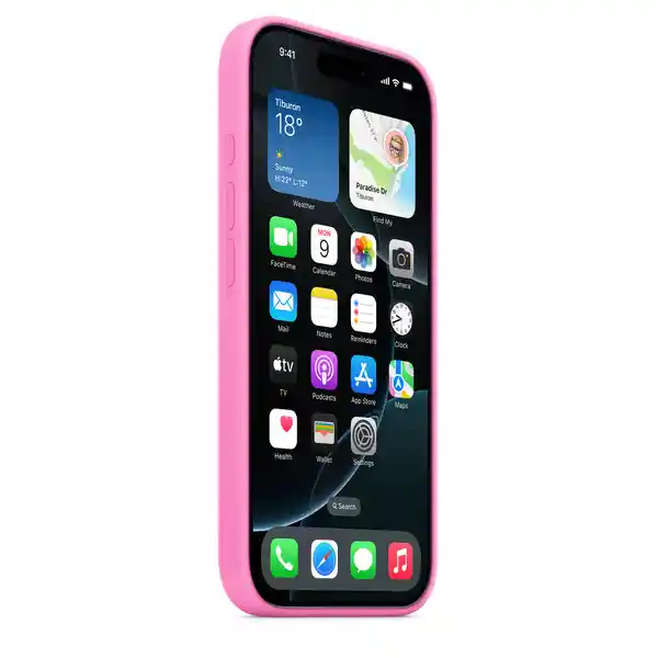 Apple iPhone 16 Pro Max Silicone Case With Magsafe Peony