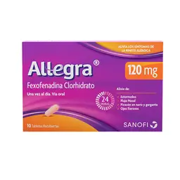 Allegra 120 mg caja X 10 tabletas