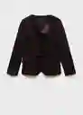 Blazer Americana Sake Chocolate Talla S Mujer Mango