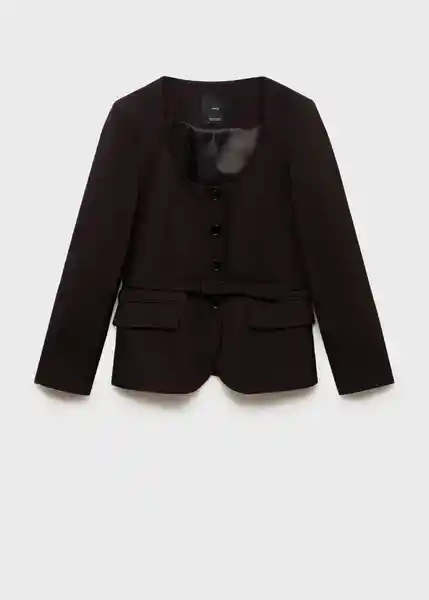 Blazer Americana Sake Chocolate Talla S Mujer Mango