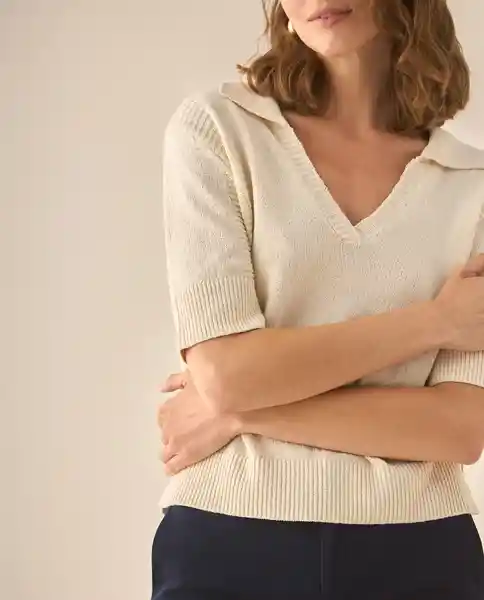 Saco Tejido Crudo Aljófar Claro Talla S 663G209 Esprit