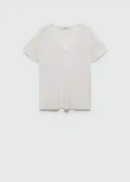 Camiseta Linito Blanco Talla M Mujer Mango