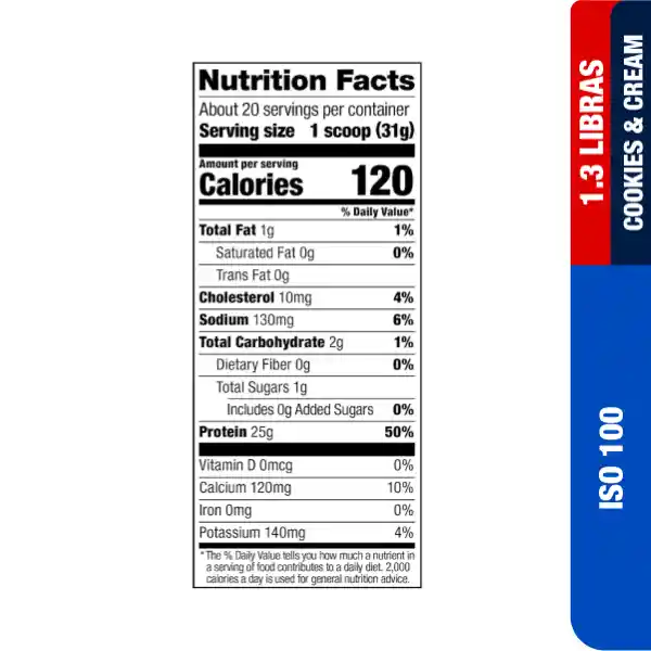 Dymatize Iso 100 1.3 LbCookies And Cream