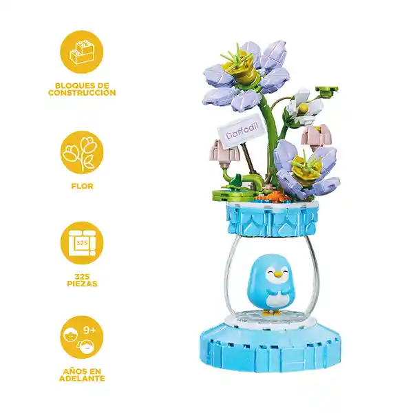 Bloques Mini Flores Familia Narcissus Serie Mini Family Miniso