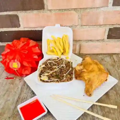 Plato Personal más 1/4 Pollo y Papas