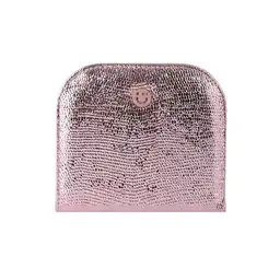 Cartera Corta Con Cierre Para Mujer Rosa Serie Miniso