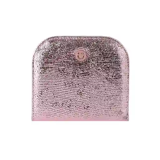 Cartera Corta Con Cierre Para Mujer Rosa Serie Miniso