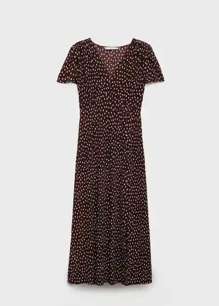 Vestido Pomi Marrón Talla M Mujer Mango