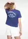 Camiseta Surf Azul Noche Talla 20 Niña Mango
