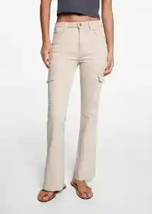 Pantalón Cargo Del Beige Talla 20 Teen Niñas Mango