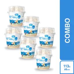 6 x Baby Gu Yogurt Sabor a Vainilla Con Cereal
