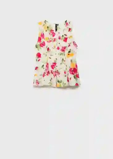 Blusa Bouquet Crudo Talla S Mujer Mango
