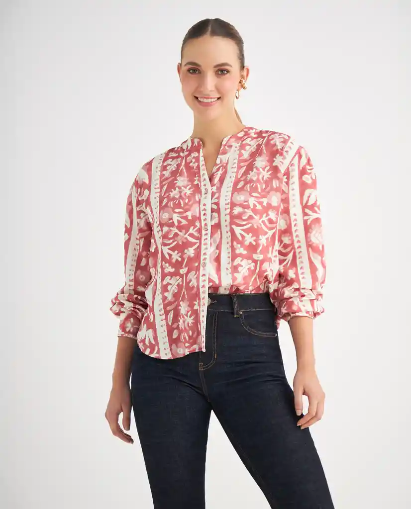 Camisa Rosa Manzana Medio Talla XS 619F046 Esprit