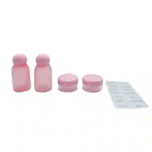 Set Botellas de Viaje Portátiles Serie Rosa Miniso