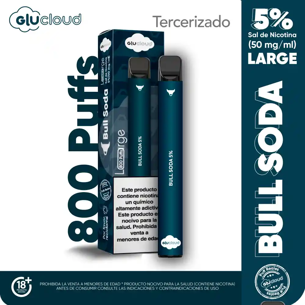 Glucloud Vape Bull Soda Large / 800 Puff