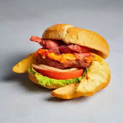 Hamburguesa Res y Chorizo
