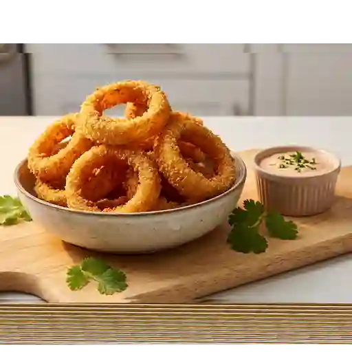 Aros de cebolla crispy.