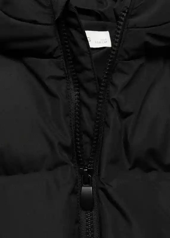 Chamarra Anorak Africa Negro Talla 09 Niños Mango