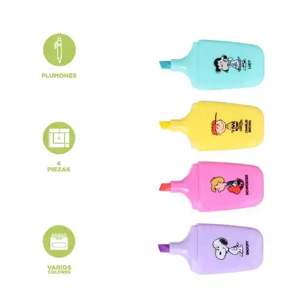 Set de Plumones Serie Snoopy Colorful Vintage Miniso