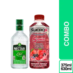 Combo Aguardiente Néctar Sin Azúcar 375 mL + Suerox Frutos Rojos