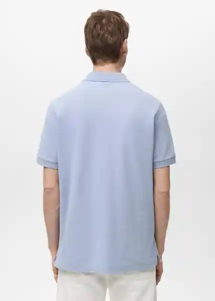 Camiseta Polo Rea Agua Talla L Hombre Mango