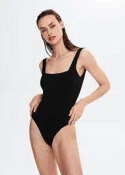 Traje del Bañador Sabana Negro Talla M Mujer Mango