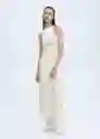 Vestido Lipari2 Off White Talla XS Mujer Mango