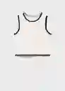 Top Mer Blanco Talla 06 Niñas Mango
