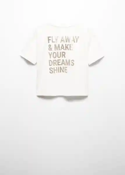 Camiseta Fly Niñas Off White Talla 20 Mango