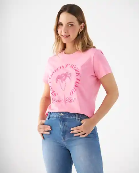 Camiseta Rosa Fucsia Medio Talla XS 609F103 Esprit