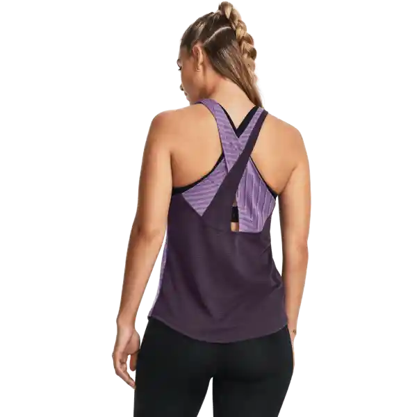 Under Armour Polera Streaker Deco Diamon Morado Mujer Talla LG